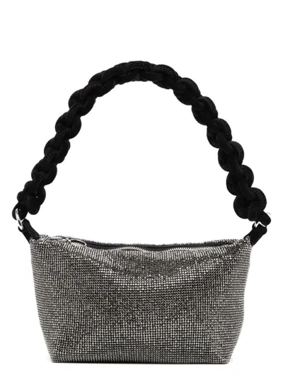 Kara Women's Crystal Mesh Cobra Pouch In Grey