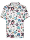 Karafuru Button-up Short-sleeve Shirt In White