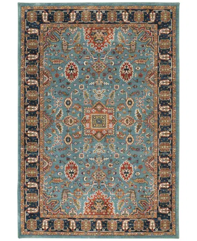 Karastan Closeout!  Spice Market Deir Aquamarine 9'6" X 12'11" Area Rug In Multi
