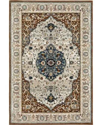 Karastan Zephyr Chronos 5'3" X 7'10" Area Rug In Rust