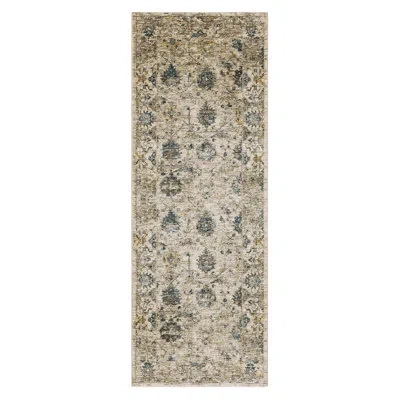 Karastan Darica Oriental Cream/green Area Rug In Cream,green