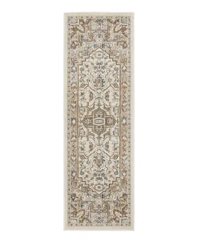 Karastan Divina Exalted 2'6" X 7'10" Runner Area Rug In Gray