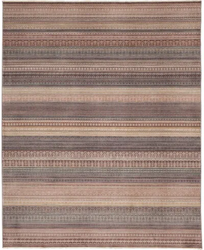 Karastan Echo Caprice 6'7" X 9'6" Area Rug In Gray