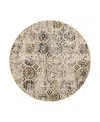 Karastan Elements Tunis Round Area Rug, 8' X 8' In Beige
