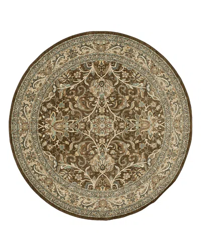 Karastan Euphoria Newbridge Round Rug, 8' X 8' In Brown