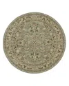 Karastan Euphoria Newbridge Round Rug, 8' X 8' In Willow Gray
