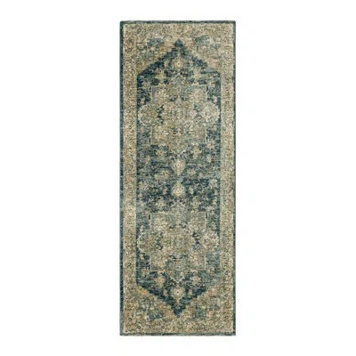 Karastan Ezine Southwestern Blue/green Area Rug In Blue,green