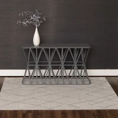Karastan Geometric Handmade Gray Area Rug In Silver;gray