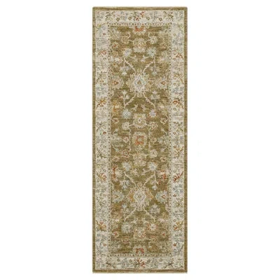 Karastan Iznik Oriental Ivory/green Woven Area Rug In Ivory;green