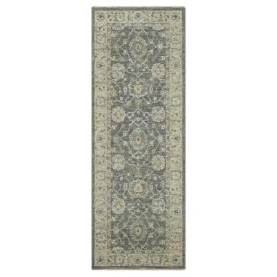 Karastan Kahta Oriental Dark Gray/ivory Area Rug In Dark Gray,ivory