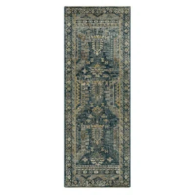 Karastan Karamar Southwestern Blue/gray Area Rug In Blue,gray