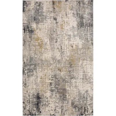 Karastan Marseille Gray/cream Modern Abstract Area Rug In Silver;gray;cream