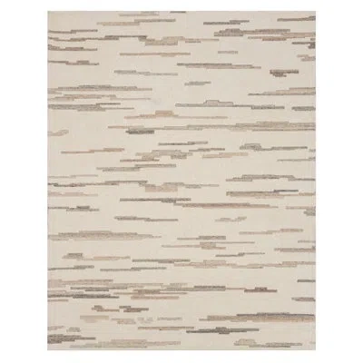 Karastan Oyster Creek Plush Pile Stain/fade Resistant Machine Tufted Modern Abstract Indoor Area Rug In Brown