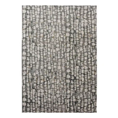 Karastan Portofino Low Pile Stain/fade Resistant Machine Woven Abstract Indoor Area Rug In Granite