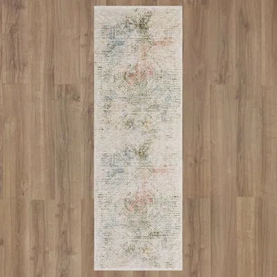 Karastan Rugs Pathways Ivory Area Rug In Ivory,green,blue,rust