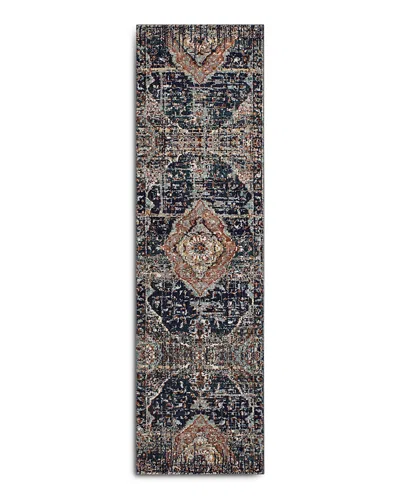 Karastan Soiree Solace Runner Area Rug, 2'4 X 7'10 In Indigo
