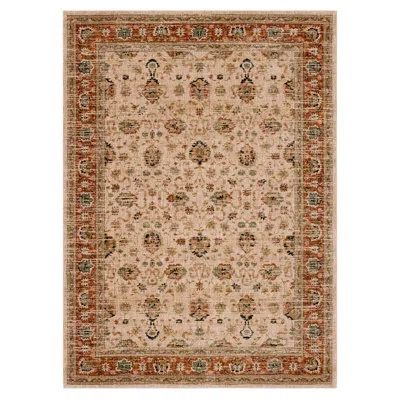 Karastan Spice Market Koyna Plush Pile Stain/fade Resistant Polyester Woven Ornamental Indoor Area Rug In White;ivory