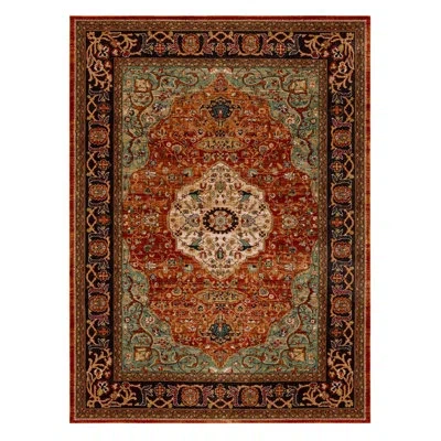 Karastan Spice Market Petra Plush Pile Stain/fade Resistant Polyester Woven Floral Indoor Area Rug In Multi