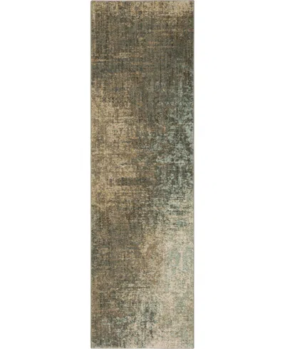 Karastan Touchstone Catarina 2'4 X 7'10" Runner Area Rug In Jade