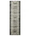 Karastan Tryst Turin 2'6" X 8' Runner Area Rug In Charcoal