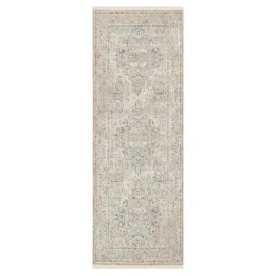 Karastan Via Salaria Woven Polyester Abstract Cream/beige Area Rug In Beige;cream