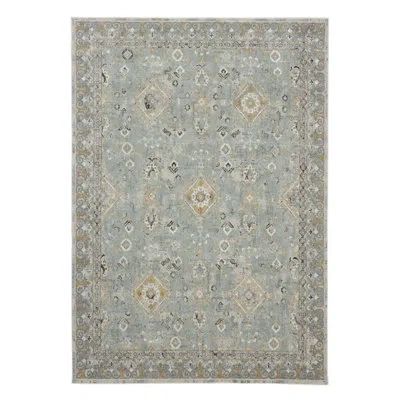 Karastan Windermere  Ravenglass Low Pile Stain And Fade Resistant Polyester Indoor Area Rug In Blue