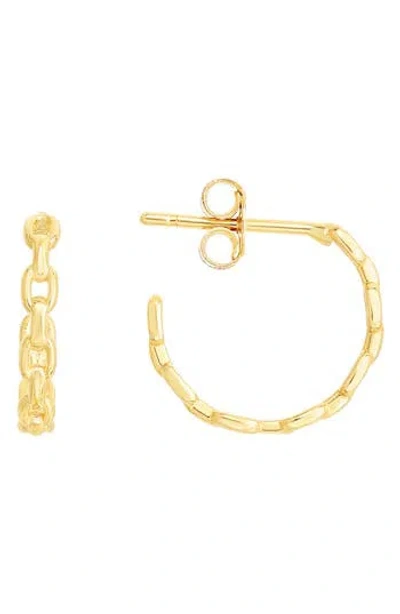 Karat Rush 14k Gold Chain Link Hoop Earrings In Yellow Gold