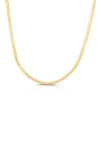 Karat Rush Herringbone Chain Necklace In Yellow