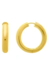 Karat Rush 14k Gold Plated Sterling Silver Endless Hoop Earrings In Yellow