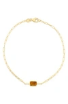Karat Rush 14k Yellow Gold Paperclip Chain Bracelet In Citrine Yellow Gold