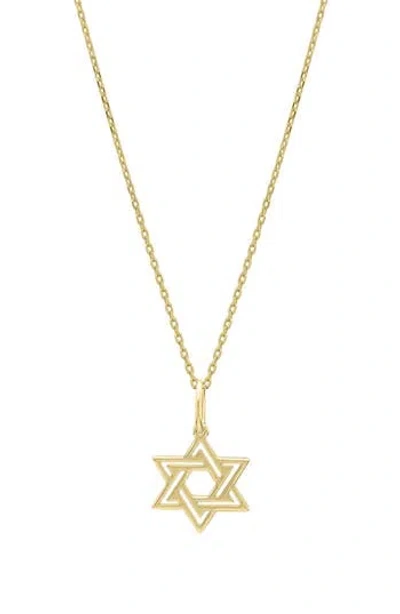 Karat Rush 14k Yellow Gold Star Of David Pendant Necklace