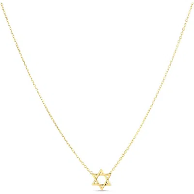 Karat Rush Star Of David Pendant Necklace In Yellow Gold