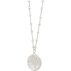 Karat Rush Tree Of Life Pendant Necklace In Rhodium White