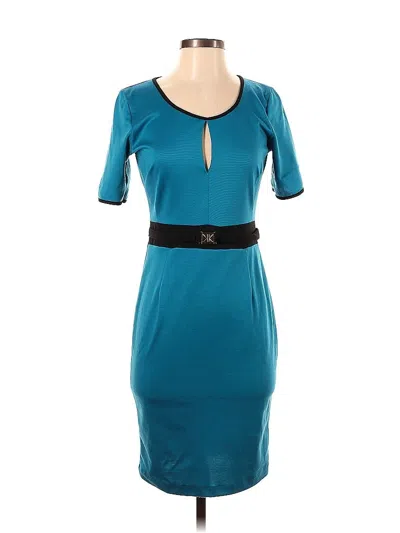 Pre-owned Kardashian Kollection Cocktail Dress In Blue