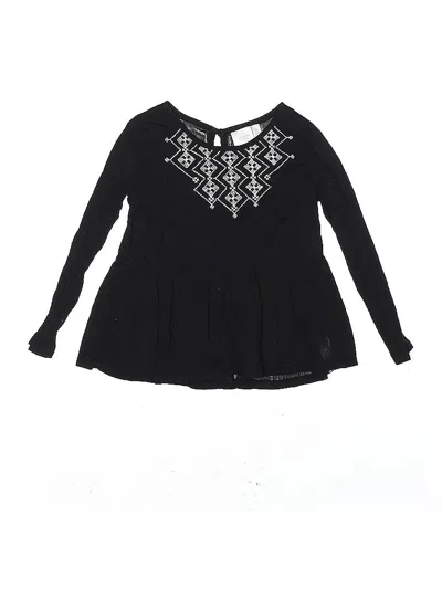 Pre-owned Kardashian Kids' Long Sleeve Blouse In Black