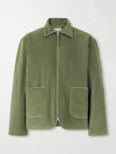 Kardo Amardeep Cotton-corduroy Blouson Jacket In Green