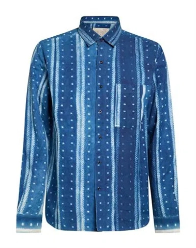 Kardo Man Shirt Blue Size S Cotton