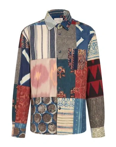 Kardo Man Shirt Blue Size Xl Cotton