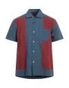 Kardo Man Shirt Slate Blue Size Xl Cotton In Blue