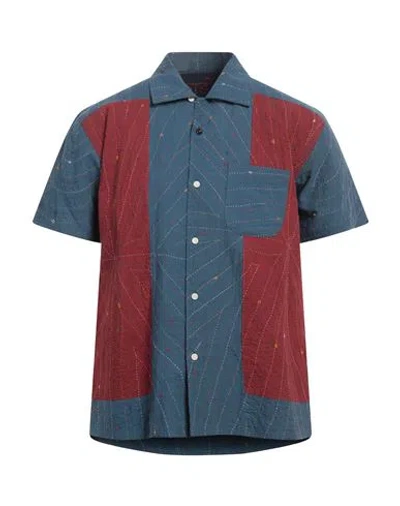 Kardo Man Shirt Slate Blue Size Xl Cotton