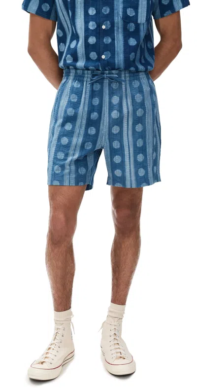 Kardo Olbia Shibori Shorts Light Indigo