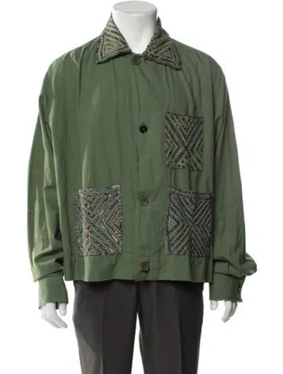 Pre-owned Kardo Patterned Jacket In Green