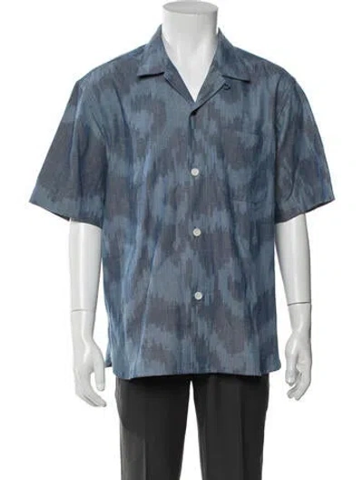 Pre-owned Kardo Patterned Short Sleeve Shirt In Blue