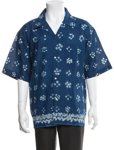 Pre-owned Kardo Patterned Short Sleeve Shirt In Blue