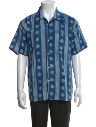 Pre-owned Kardo Patterned Short Sleeve Shirt In Blue
