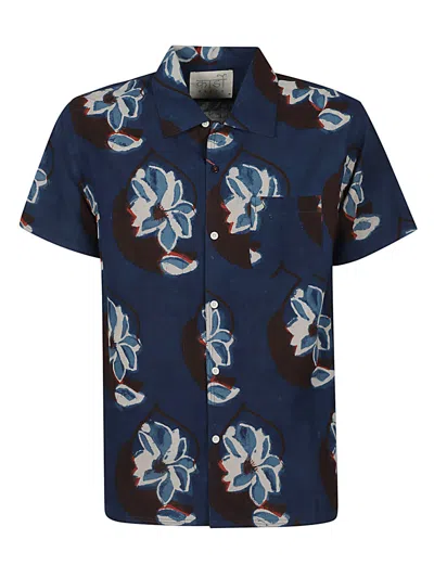 Kardo Printed Cotton Shirt In Blue