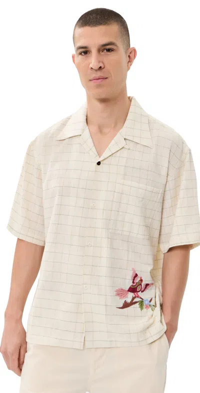 Kardo Rohit Hand Embroidered Shirt Natural In Neutral