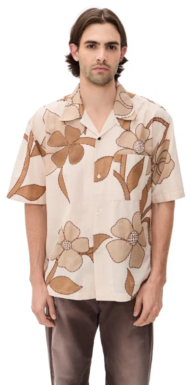 Kardo Rohit Hand Embroidered Shirt Tan In Neutral