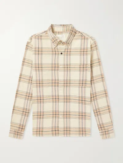 Kardo Ronald Checked Cotton Shirt In Neutral