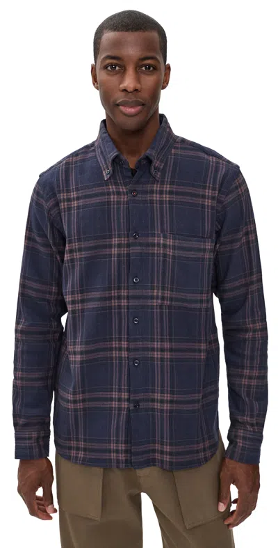 Kardo Ronald Handloomed Shirt Navy In Blue
